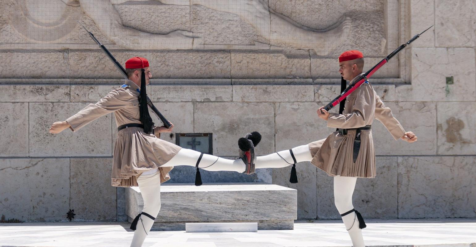 Athens the Evzones the Monument of the Unknown Soldier